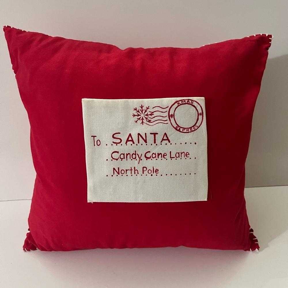 Letter to Santa decorative pillow, home decor, Christmas decor